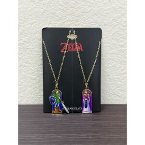 The Legend Of Zelda Link & Zelda Best Friend Necklace Set